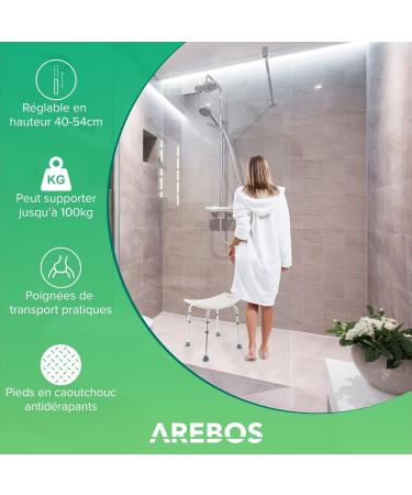 Shower Seat Adjustable Height Shower Stool - Buy Online on GoSupps.com