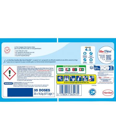 LE CHAT - Sensitive - Disc 4 in 1 - Marseille & Aloe Vera Soap - Respects Sensitive Skin - Preservative Free - Hypoallergenic - Buy Online on GoSupps.com