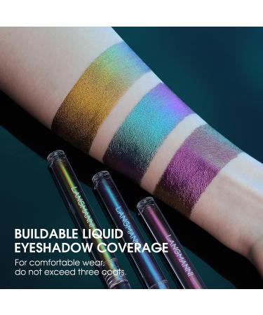 Multichrome Metallic Liquid Glitter Eyeshadow Set - 3 Colors | Long Lasting & Quick Drying | High Holographic Sparkle | Women's Makeup Kit - Buy Online on GoSupps.com