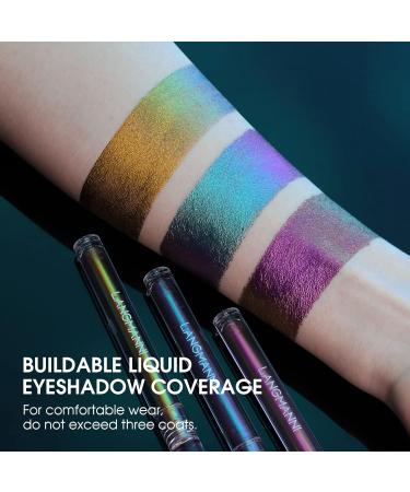 Shop 3 Pieces Chameleon Metallic Liquid Eyeshadow - Highly Pigmented Sparkling & Rapid-Drying - Perfect for Stunning Eye Looks - Buy Online on GoSupps.com