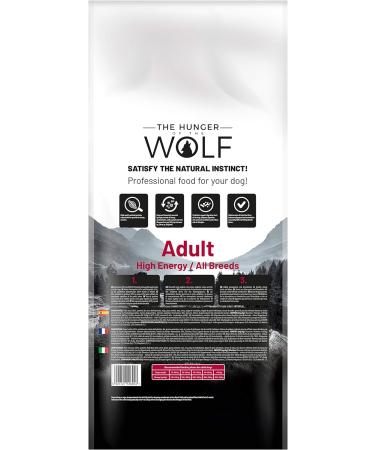 Hunger of the Wolf Adult Dog Food - High Calorie Dry Food for Active Dogs - 14 kg Chicken Pack - All Breeds - Buy Online on GoSupps.com