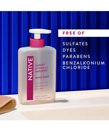 Native Liquid Hand Soap Cherry & Vanilla Macaron Sulfate & Paraben Free Naturally Derived Ingredients 13 oz - Buy Online on GoSupps.com