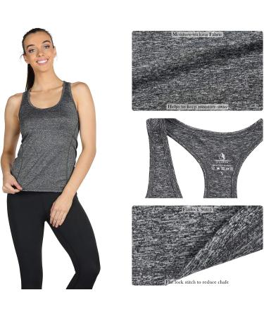 Icyzone Women's Workout Tank Tops - Racerback Athletic Yoga Shirts (Pack of 3) - Royal Blue/Purple/Charcoal - Medium - Buy Online on GoSupps.com