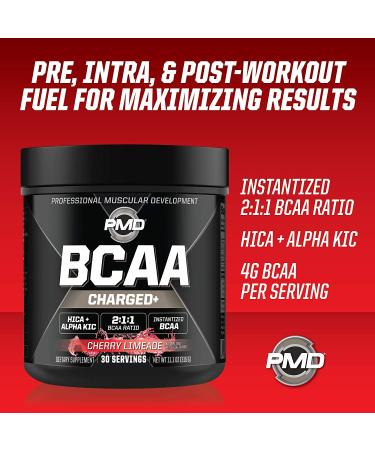 PMD Sports BCAA Charged Amino Acid Drink - Cherry Limeade Flavor for Performance and Recovery - Buy Online on GoSupps.com
