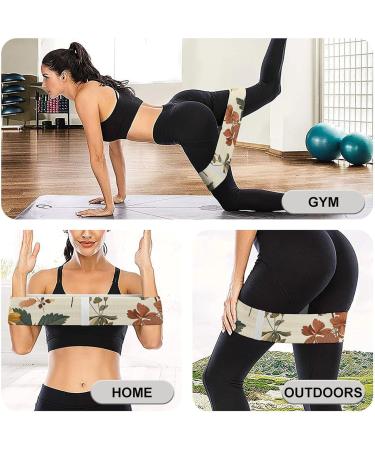 Shop Wildflowers & Leaves Printed Resistance Bands | Premium Fabric Exercise Bands for Perfect Leg Workout | International Shipping Available - Buy Online on GoSupps.com