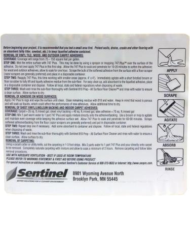 Buy Sentinel Formula 747 Plus Adhesive Remover - 128 Ounces (1 Gallon) | Fast International Shipping - Buy Online on GoSupps.com