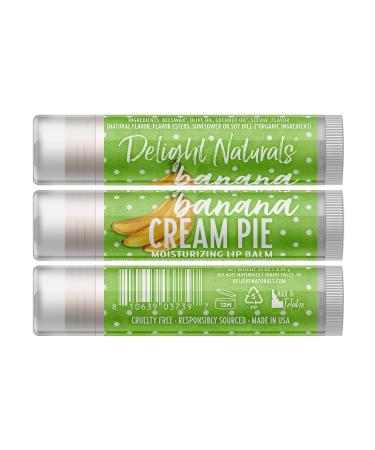 Delight Naturals Spring Desserts Lip Balm Gift Set - Banana Cream Pie Lemon Pound Cake Coconut Cream Pie - Buy Online on GoSupps.com