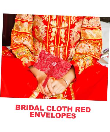 ABOOFAN 2pcs Satin Red Envelope Brocade Envelopes Chinese Wedding Envelopes Envelope Lunar New Year Envelopes Chinese Lucky Pockets Wedding Money Bag Gift Cloth Personality - Buy Online on GoSupps.com