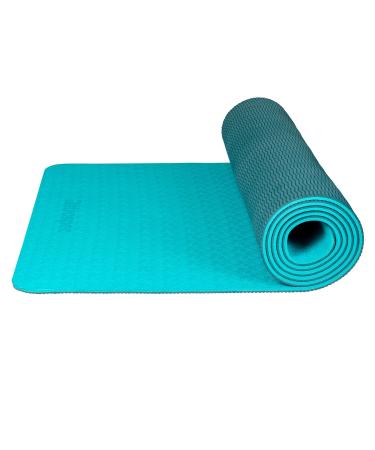 Retrospec Zuma Yoga Mat for Men & Women - Outdoor & Indoor Non Slip Exercise Mat for Hot Yoga, Pilates, Stretching Floor & Fitness Workouts Turquoise - Buy Online on GoSupps.com