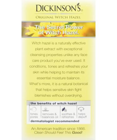 Dickinson's Original Witch Hazel Towelettes 20 Each - Pack of 3 | Refreshing Cleanse - Buy Online on GoSupps.com