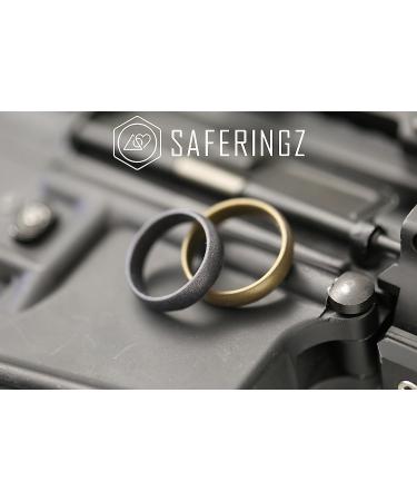 SafeRingz 6mm Silicone Wedding Ring - Made in USA - Gunmetal 10 - Sizes 4-13 for Men or Women - Buy Online on GoSupps.com