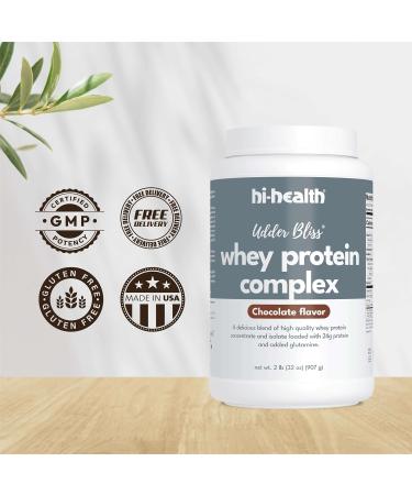 Udder Bliss Whey Protein Powder - Bioavailable Chocolate Blend with Glutamine (2 lbs) | International Shipping - Buy Online on GoSupps.com