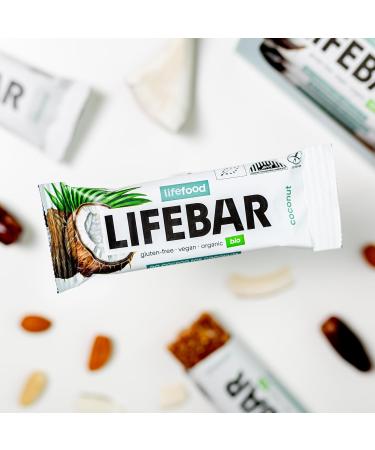 Buy Lifefood Lifebar Energieriegel - Vegan Gluten-Free Sugar-Free Coconut Sports Bar (15 Pack) | Organic Lactose-Free Energy Snack - Buy Online on GoSupps.com