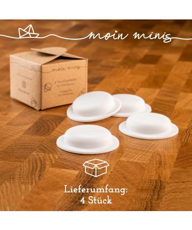 Buy Moin Minis 4 Set Claspic Lid Plates for NUK Bottles - Safe Hygienic Breast Milk Storage for Babies - Perfect for On-The-Go - White - Buy Online on GoSupps.com