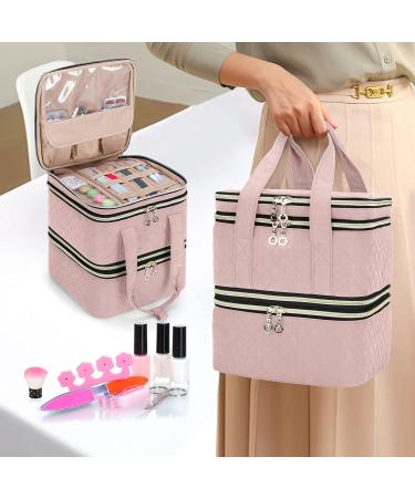 YARWO Nail Polish Organizer Case - Holds 72 Bottles - Dusty Rose - Detachable Storage Bag - for Nail Polishes and Nail Art Tools - Bag Only Patent Pending - Buy Online on GoSupps.com