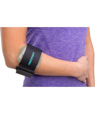 Aircast Pneumatic Armband: Tennis/Golfers Elbow Support Strap, Black