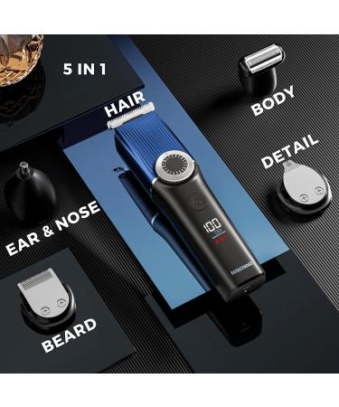 BarberBoss Beard Trimmer Men Hair Clippers - Nose Ear & Beard Grooming Set Cordless Hair Clippers Men: Trimmer for Men Grooming Kits Waterproof Nose Hair Trimmer for Men Hair Trimmer Men - Buy Online on GoSupps.com