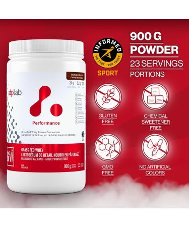 ATP LAB - Grass Fed Whey Protein Powder 900g (Chocolate Flavour) - Whey Protein Powder - Whey Protein Concentrate - Immune Recovery Muscle Growth Dark Chocolate 23 Servings (Pack of 1) - Buy Online on GoSupps.com