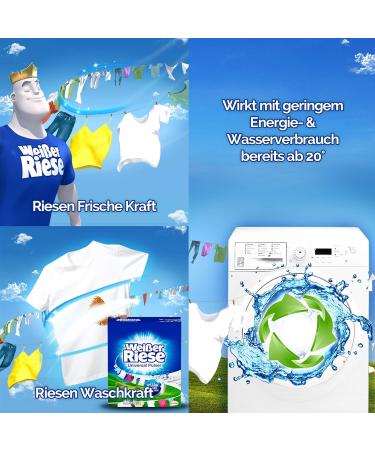 White Giant Universal Powder Detergent - 50 Wash Loads - Stain Fighting & Hygienically Pure Laundry (1 Pack) - Buy Online on GoSupps.com