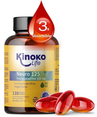 NEURO 125 | Phosphatidylserine 125 MG | 120 Capsules | Virgin Olive Oil | Soy Free | 3x Absorption | High Concentration | Magnesium Stearate Free | NO GMO | PS |