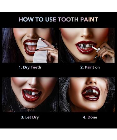 Black Tooth Paint | Professional Black Out Teeth Makeup for Cosplay Halloween & Special Effects - Buy Online on GoSupps.com