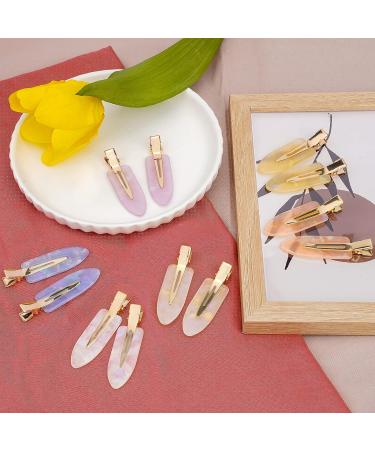 Leezmark 12 Pcs No Bend Hair Clips for Women - Creaseless Hair Clips for Salon Styling - Flat Hair Clip for Girls | Makeup & Styling Essential - Buy Online on GoSupps.com