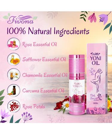 Fivona Natural Yoni Oil - Pink Secret for Feminine Care | Essential Oil Blend for Moisturizing Odor Control & pH Balance (30ml) - Buy Now! - Buy Online on GoSupps.com