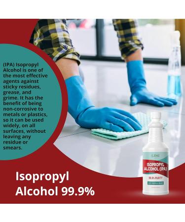 Jermee Isopropyl Alcohol 99.9% Purity USP/Medical Grade Made in USA - 2 Pack 32oz Bottles (64oz Total) - Buy Online on GoSupps.com