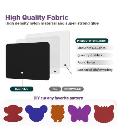 6-Piece Azobur Self-Adhesive Nylon Repair Patch Kit for Outdoor Gear - Black Waterproof Patches (2x3.03) - Buy Online on GoSupps.com