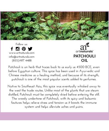 Artnaturals Patchouli Oil 0.5 fl oz - Pure Essential Oil for Aromatherapy & Skincare - Buy Online on GoSupps.com