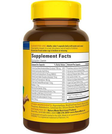 Nature Made Multi + Ashwagandha Daily Stress Relief Support Multivitamin - 60 Capsules - Buy Online on GoSupps.com