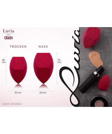 Make-Up Blending Sponge Set - 2 Red Blenders (Normal & Large) | Designed by Luisa Crashion & Luvia Cosmetics - International Shipping Available - Buy Online on GoSupps.com
