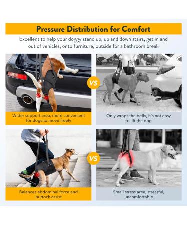 PZRLit Dog Lift Harness - Adjustable Mobility Aid Sling for Large Dogs' Hind Legs Perfect for Elderly and Disabled Dogs - Hip & Back Leg Support Vest for Walking Assistance Large - Buy Online on GoSupps.com