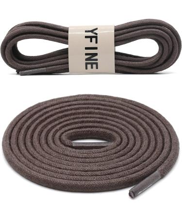 YFINE Round Waxed Dress Shoelaces 31.5 INCH (80CM) 04 Dark Brown - 2 Pairs - Buy Online on GoSupps.com