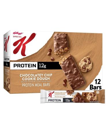 Kellogg's Special K Protein Bars, 12g Protein Snacks, Meal Replacement, Chocolatey Chip Cookie Dough, 19oz Box (12 Bars) Chocolatey Chip Cookie Dough 1 Box (12ct Box)