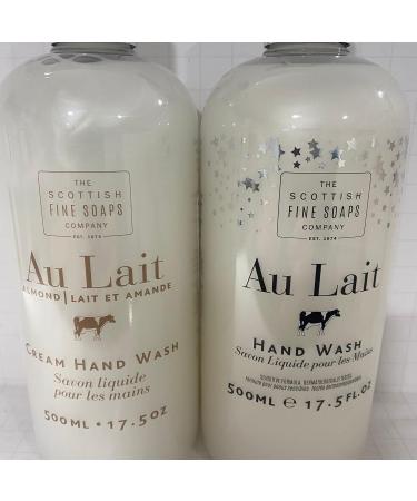 Scottish Fine Soaps Au Lait Hand Wash Set - Almond & Milk - 2 Pack 35 Fl Oz | Luxurious Creamy Clean - Buy Online on GoSupps.com