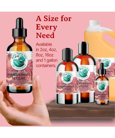 Bella Terra Oils - Organic Pomegranate Seed Oil 8 oz - Rich in Nutrients for Skin Hydration Cold-Pressed from Organic Pomegranate Kernels 8 Fl Oz (Pack of 1) - Buy Online on GoSupps.com