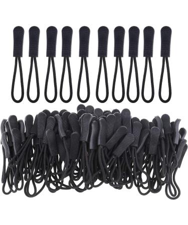 50 Anti-Slip Zip Pendants - Zipper Extensions for Jackets Backpacks & Travel Cases (Black) - Buy Online on GoSupps.com