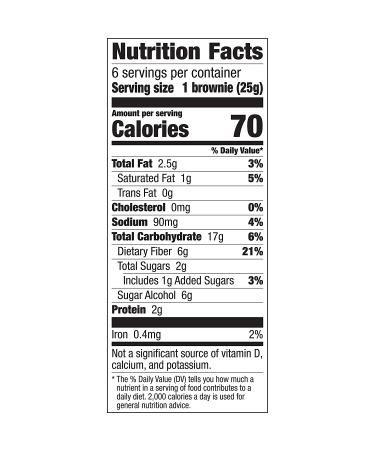Fiber One 90 Calorie Chocolate Chip Cookie Brownies - 6 Pack, 0.89 oz Bars - Buy Online on GoSupps.com