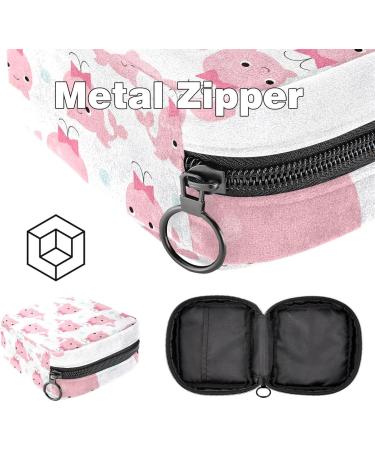 Javenproeqt Portable Women's Binding Bags - Menstrual Cup Pocket & Pads for Teens - Stylish Pink Whale Pattern - Buy Online on GoSupps.com