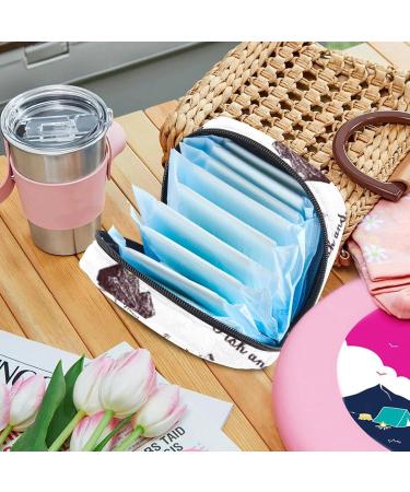 Stylish Menstruation Pad Bag with Zipper - Snake Fish Fossil Pattern | Women's Napkin & Tampon Collector Bag - Buy Online on GoSupps.com