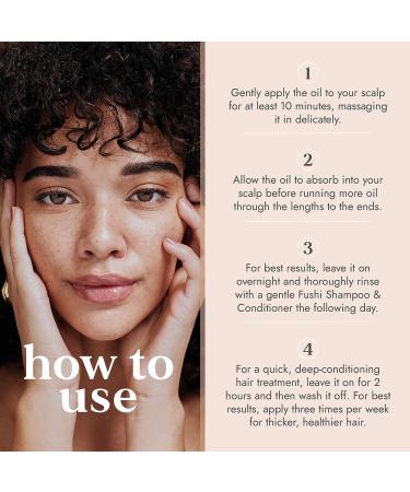 Fushi Really Good Hair Oil 100 ml - Antioxidant-Rich Formula for Dry, Damaged, Thinning, and Frizzy Hair | Ethical, Vegan, and UK-Made - Buy Online on GoSupps.com