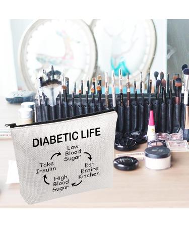 PWHAOO Diabetes Support Zipper Pouch Bag - Fight Diabetes Gift | Diabetes Awareness Cosmetic Bag - Buy Online on GoSupps.com