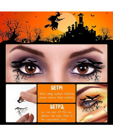 12 Pairs Black Fabric Eye Shadow Tattoo Sticker | Reusable Eye Liner Party & Stage Makeup Tool - Buy Online on GoSupps.com