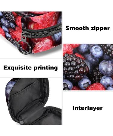 Portable Menstrual Bag for Women & Teens - Blueberry Raspberry Sanitary Napkin Storage - Perfect for Menstrual Cups - Buy Online on GoSupps.com