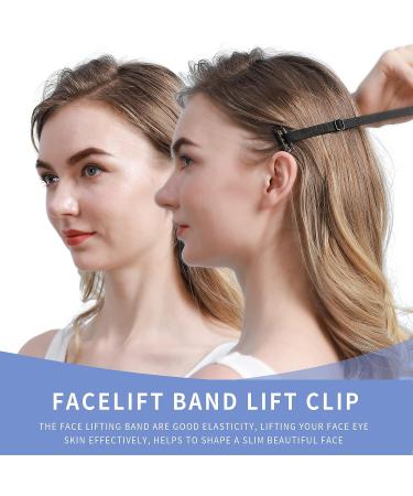 Facelift Bands with Clips - Reusable Hairpin Facial Lifting Straps - Adjustable Elastic Bands for Instant Eye Wrinkle Removal (5pcs) - Black - Buy Online on GoSupps.com