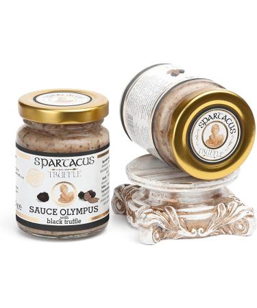 SPARTACUS OLYMPUS TRUFFLE SAUCE 90g WITH SUNFLOWER OIL SPICE CREAM PERFECT GOURMET SEASONING FOR PIZZA NOODLES POTATO SALAD MEAT VEGAN GIFT IDEA (Black TRUFFLE) - Buy Online on GoSupps.com