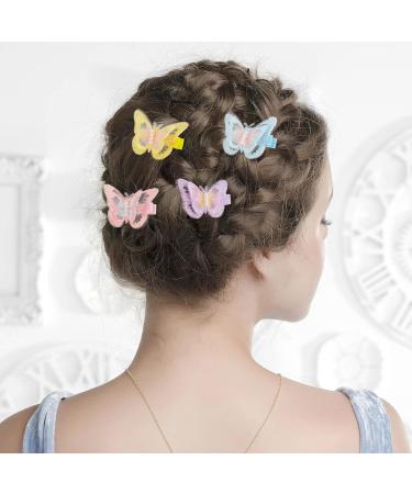 Arqumi Butterfly Hair Clips - Set of 8 Colorful Clips with Pearls for Girls, Teens & Women - Buy Online on GoSupps.com