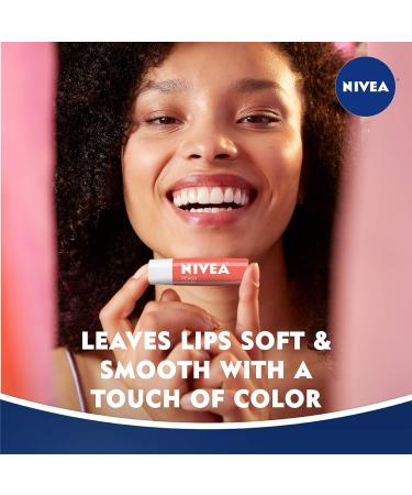 NIVEA Peach Lip Care Tinted Balm - Pack of 4 for Soft and Beautiful Lips - Buy Online on GoSupps.com