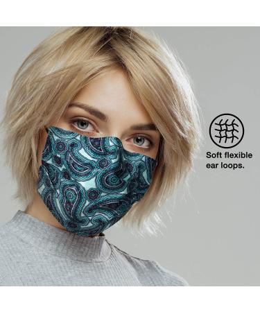 NU R Paisley Disposable Face Mask with Filter Layer - 10 Pack | Elastic Earloop | Retail Sealed Bags - PAISLEY-011 - Buy Online on GoSupps.com